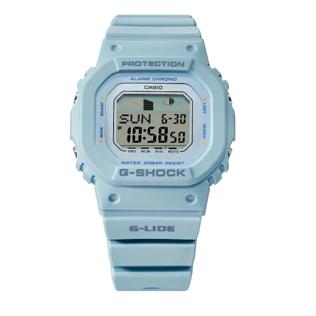 CASIO 卡西歐 衝浪之旅潮汐月相腕錶 40.5mm 藍色(GLX-S5600-2)