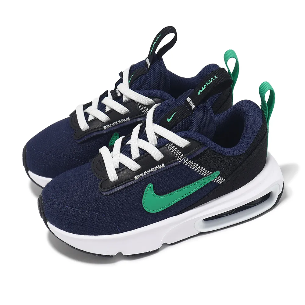 【NIKE 耐吉】童鞋 Air Max Intrlk Lite TD 小童 深藍 綠 學步鞋 氣墊 運動鞋 寶寶鞋(DH9410-402)