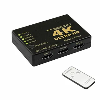 【LineQ】4K2K 高畫質HDMI 5進1出遙控切換器(螢幕切換)