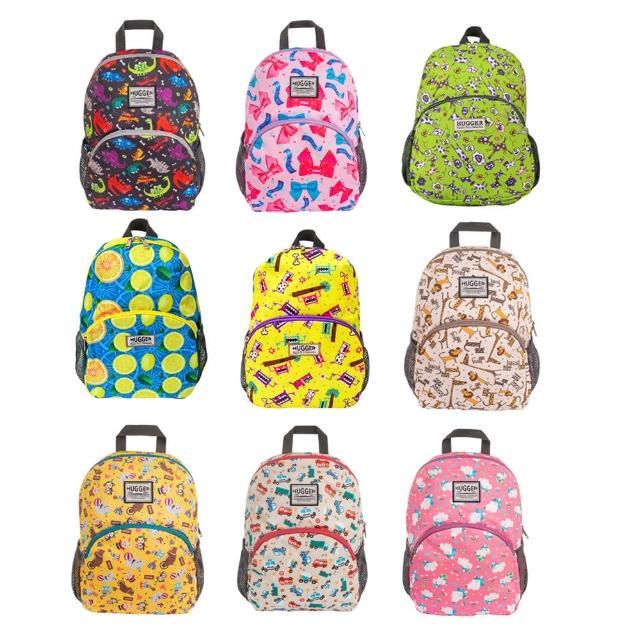 【HUGGER】幼童背包 多色可選(幼兒園輕量童趣小孩兒防潑水減壓肩帶包包可裝三色碗與B5書本)