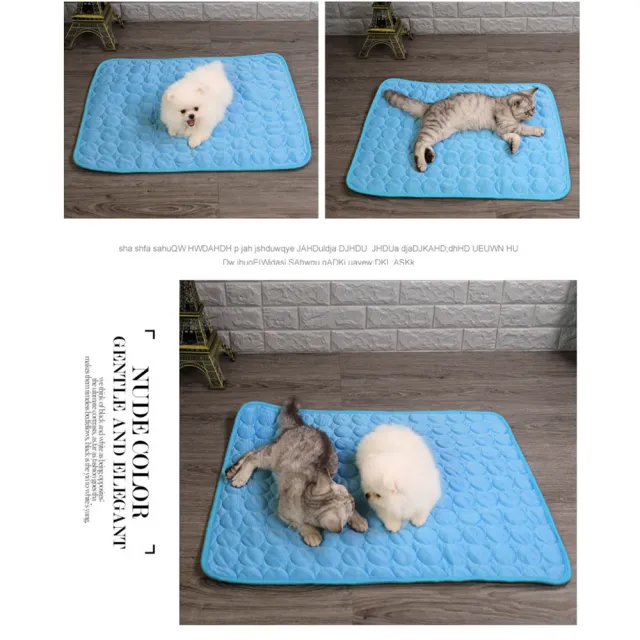 【QIDINA】2入 L/XL - 寵物薄款冰絲涼感墊寵物墊(貓窩 狗窩 寵物涼墊 寵物地墊 寵物涼感墊)