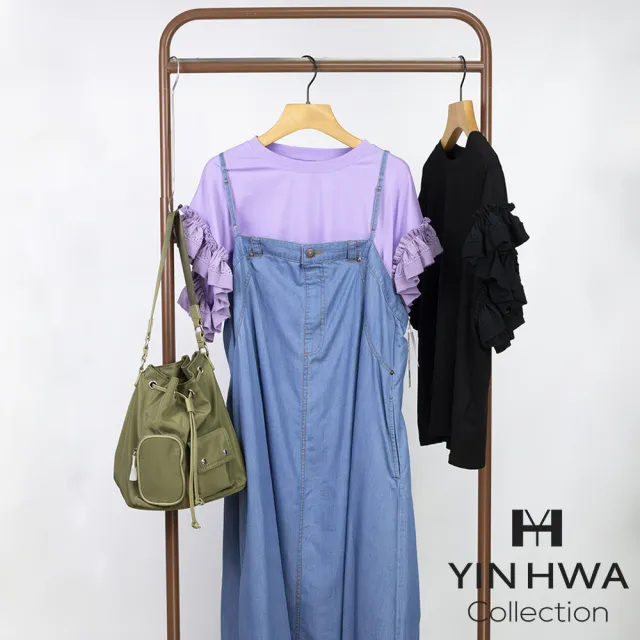 【YIN HWA 盈樺】C`EST MOIJEU 甜美俏麗荷葉袖上衣