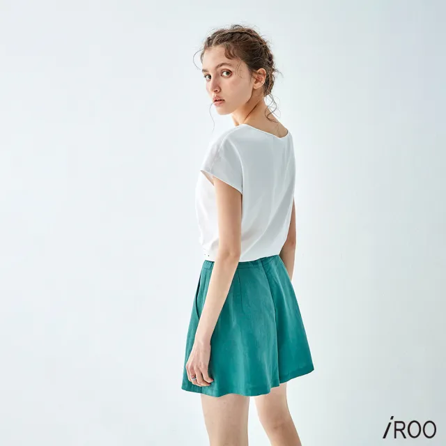 【iROO】酪梨綠短褲裙