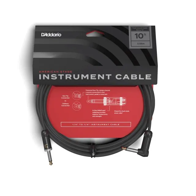 【D’Addario】PW-AMSGRA-10 1直1L 10呎導線(原廠公司貨 商品保固有保障)