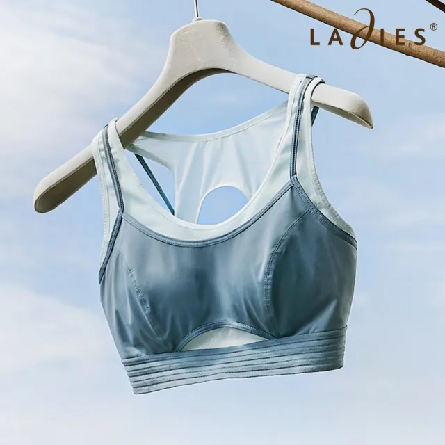 【Ladies 蕾黛絲】LadieSport Fashion Sports M-EEL運動內衣(石墨綠)