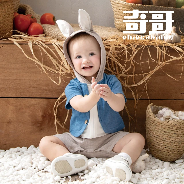 奇哥 比得兔 嬰幼童裝 兔兔造型短袖兔裝/連身衣(6-18個月)