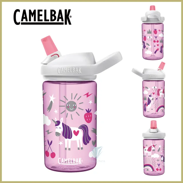 【CAMELBAK】400ml eddy+ 兒童吸管運動水瓶(公司貨/多喝水/兒童水壺/防塵蓋)