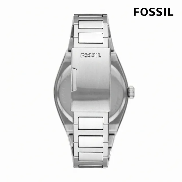 【FOSSIL 官方旗艦館】Everett系列 時尚指針手錶 不鏽鋼錶帶 42MM(2色可選)