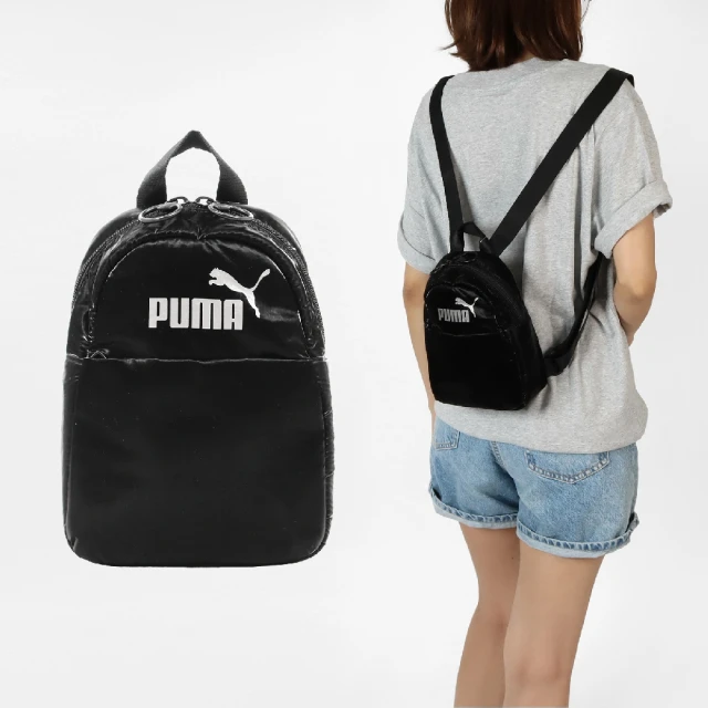 PUMA 後背包 Core Up Mini-Me Backpack 黑白 小包 可調背帶 迷你包 背包(090652-01)