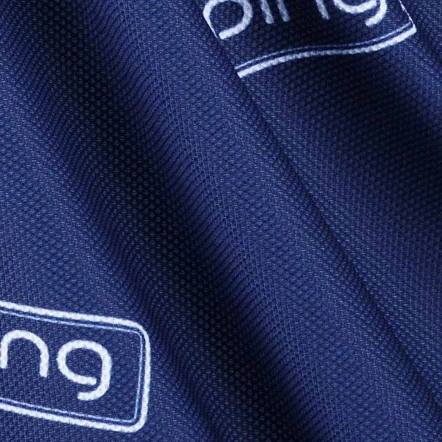 【PING】女款LOGO吸濕排汗高爾夫立領短袖上衣-深藍(GOLF/高爾夫球衫/RA24123-58)