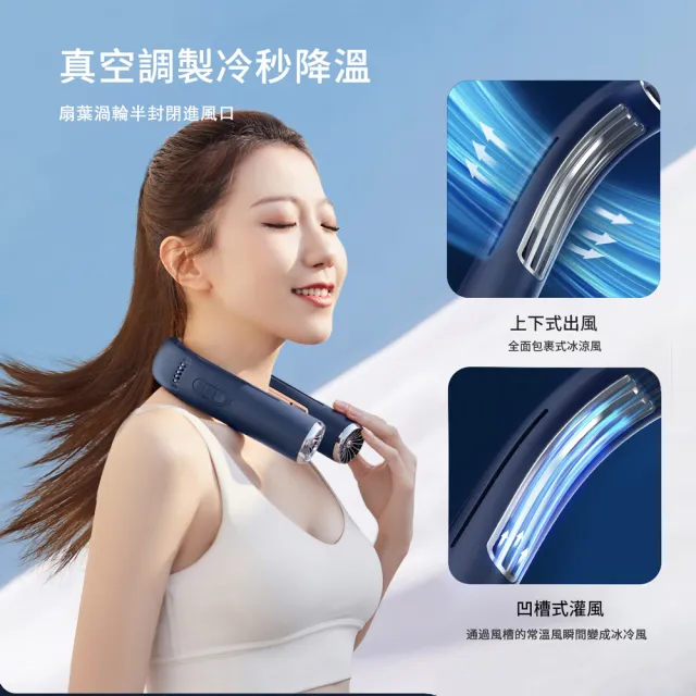 【黑科技】FB09半導體晶片製冷隨身急凍空調冷氣風扇 無葉冰敷掛脖冷風扇 冰旋風運動電風扇(可上飛機)
