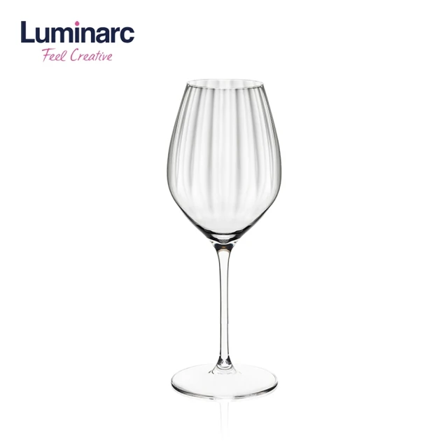 Luminarc 樂美雅 夜曲冷切高腳杯禮盒 2入組 470mL(紅酒杯/高級禮盒組)