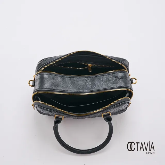 【OCTAVIA 8】雙11 OCTAVIA8 真皮- 方的原則  雙層四方菱格車線肩斜背包- 名模黑(OCTAVIA 8 2024