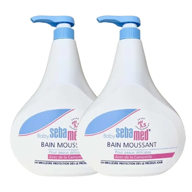 【SEBAMED 施巴】嬰兒泡泡浴露1000ml(買一送一組合 平行輸入)