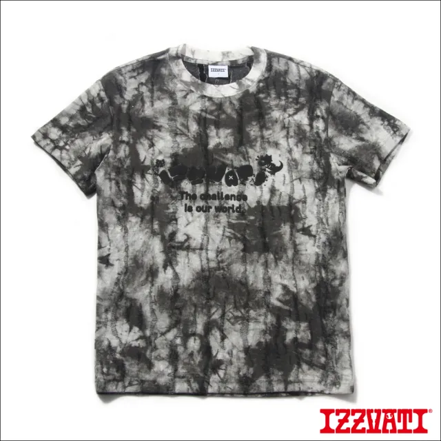【IZZVATI】紮染燒花骷髏狗T-白(-品牌特色短T)