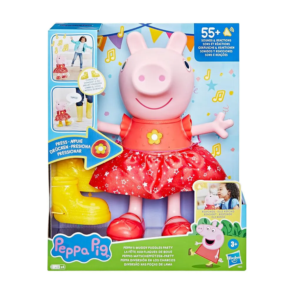 【Peppa Pig 粉紅豬】佩佩豬的跳泥巴水坑派對 F8873(佩佩豬)