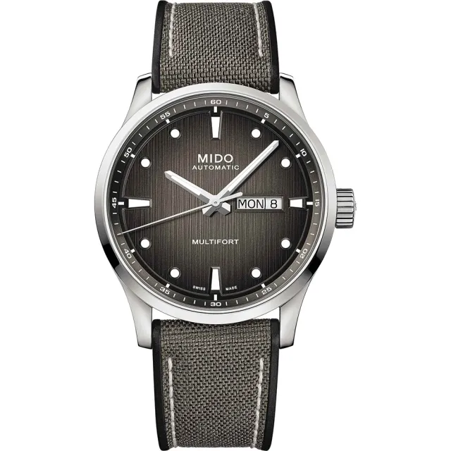 【MIDO 美度 官方授權】MULTIFORT M 先鋒 80小時動力儲存機械錶-42mm 禮物(M0384301708100)