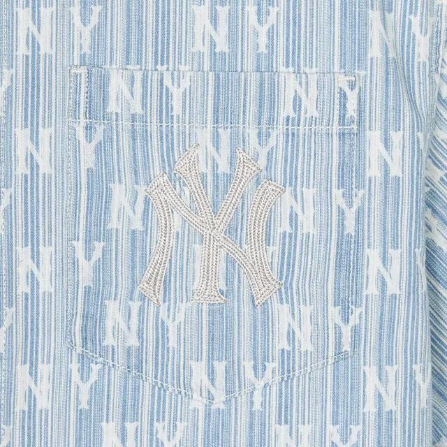 【MLB】牛仔丹寧襯衫 MONOGRAM系列 紐約洋基隊(3ADRM1043-50BLL)