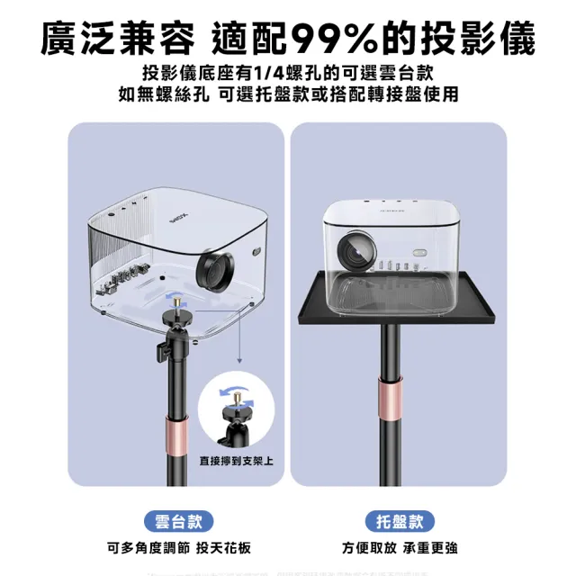 星優居家 投影儀支架 三腳架 投影機支架(56-210可伸縮 附投影儀托盤)