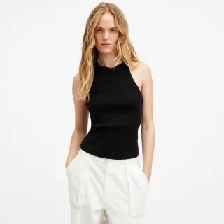 【ALLSAINTS】SOFIA 高領口彈性背心-黑 WM567Z(修身版型)