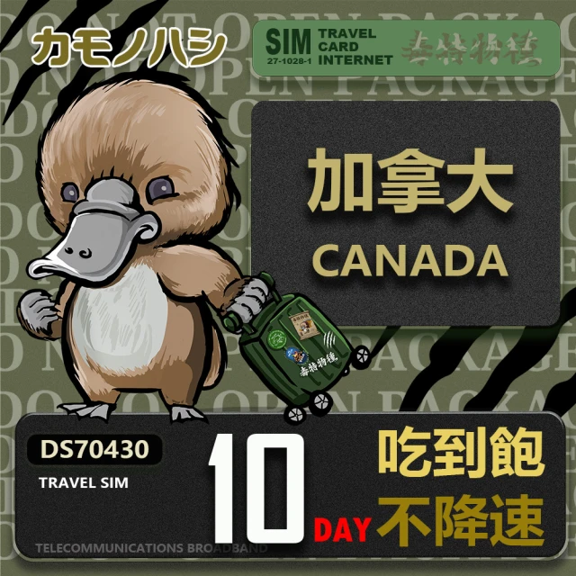 platypus 鴨嘴獸 Travel Sim 加拿大12天