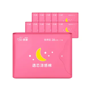 【愛康】透芯涼感衛生棉-夜用型 28cm（12 包入）