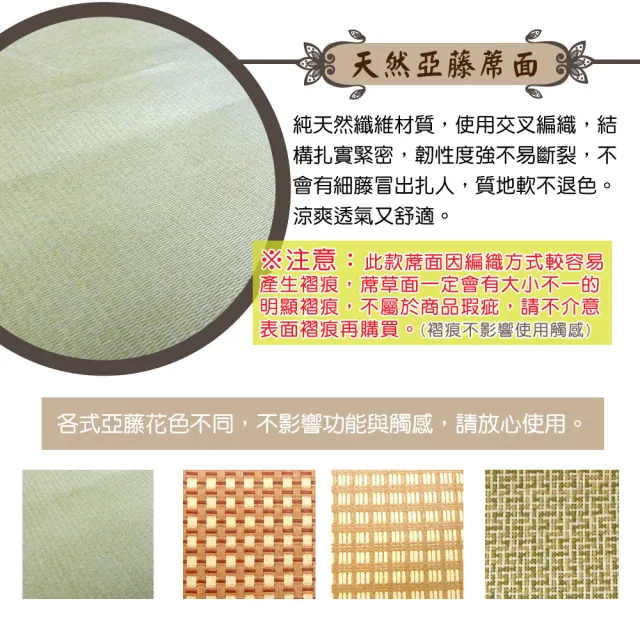 【LASSLEY】45cm亞藤雙面座墊-2入組(坐墊 椅墊 涼墊 涼蓆 和室 木椅 四季椅 台灣製造)