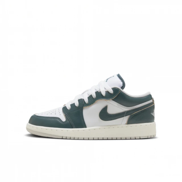 NIKE 耐吉 AIR JORDAN 1 LOW SE GS 休閒鞋 運動鞋 女鞋 大童 白綠(FQ8041300)