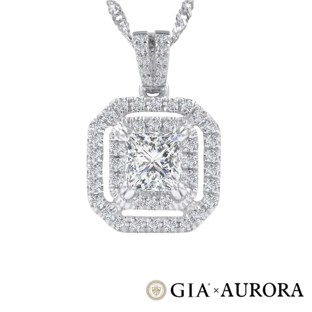 【AURORA 歐羅拉】GIA 50分F color天然真鑽鉑金PT950鑽墜  堅定