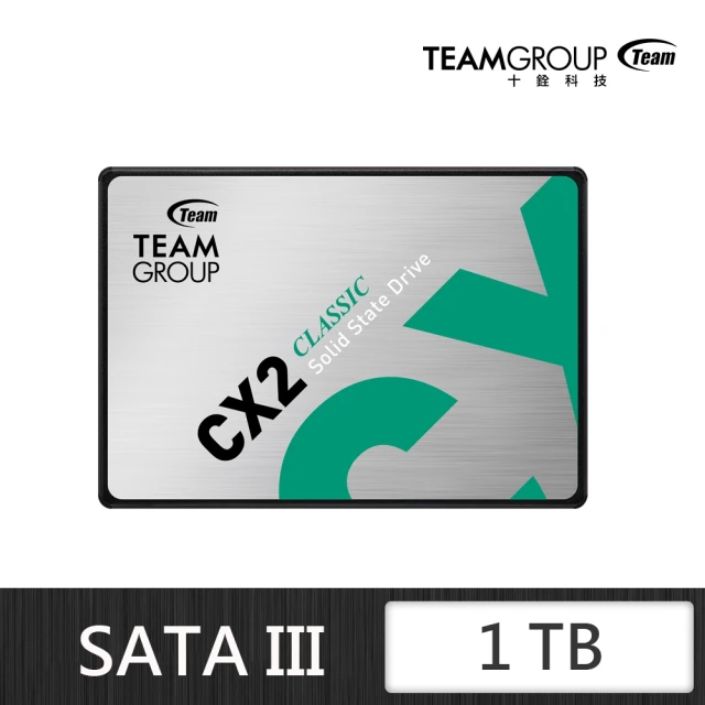 Team 十銓 搭外接盒 ★ CX2 1TB SATA TLC ssd固態硬碟 讀540M/寫490M