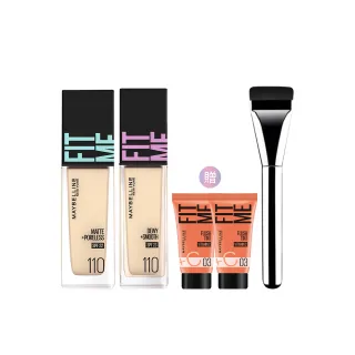 【MAYBELLINE 媚比琳】FIT ME 反孔特霧/水光粉底PRO版 30ml 2入組