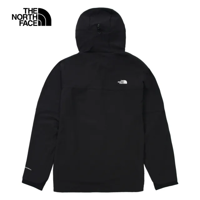 【The North Face 官方旗艦】北面男款黑色DWR防潑水連帽外套｜89TK4H0