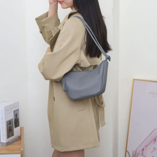【巴黎精品】真牛皮側背包真皮包包單肩背包托特包手提包女包包(背帶腋下包斜背5色a1gb26)