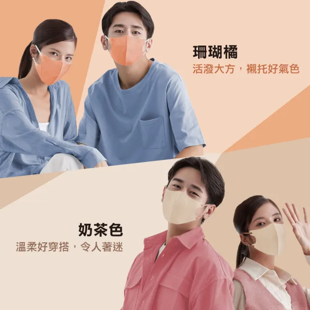 【藍鷹牌】N95立體型成人醫用口罩 多色綜合包 50片x4盒(10色各5片)