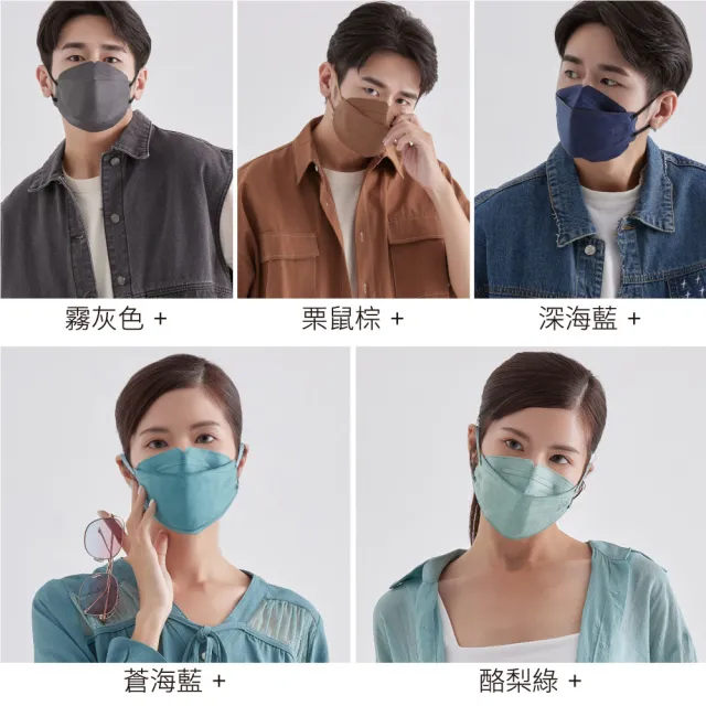 【藍鷹牌】N95 4D立體型醫療成人口罩 多色綜合包 10片x2盒(10色各1片)