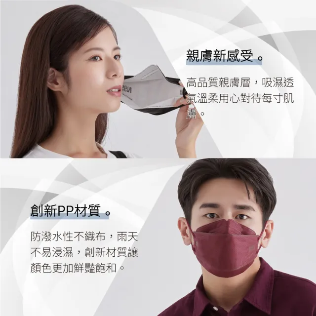 【藍鷹牌】N95 4D立體型醫療成人口罩 多色綜合包 10片x2盒(10色各1片)