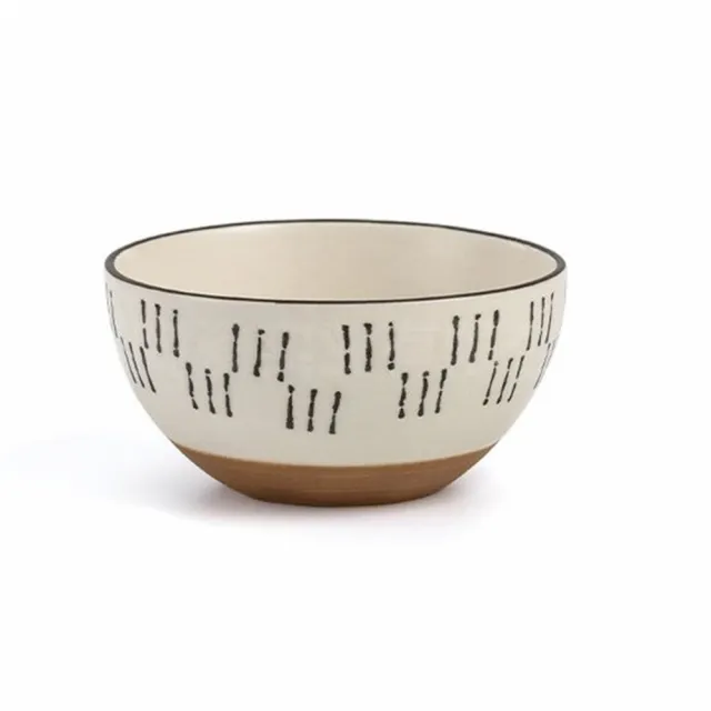 【JEN】日式磨砂陶瓷手繪飯碗甜點碗(3款可選)