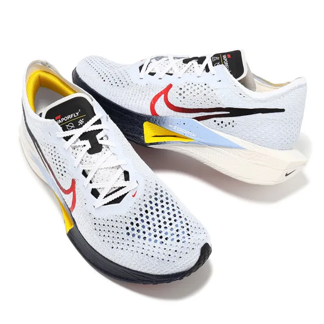 【NIKE 耐吉】競速跑鞋 ZoomX Vaporfly Next% 3 男鞋 水藍 輕量 回彈 碳板 運動鞋(HJ9079-100)