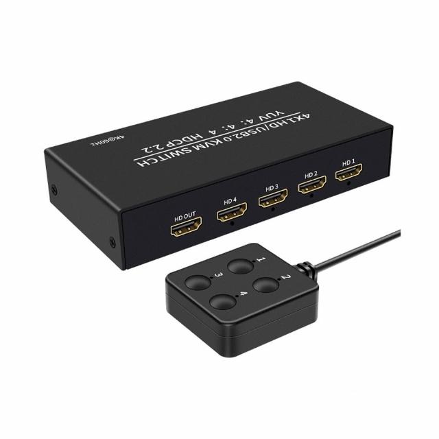 【LineQ】HDMI KVM Switch 4x1 4K@60Hz 4埠電腦切換器 B401A