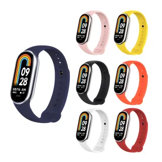 小米手環8/9/10共用矽膠運動錶帶組(加贈保貼)