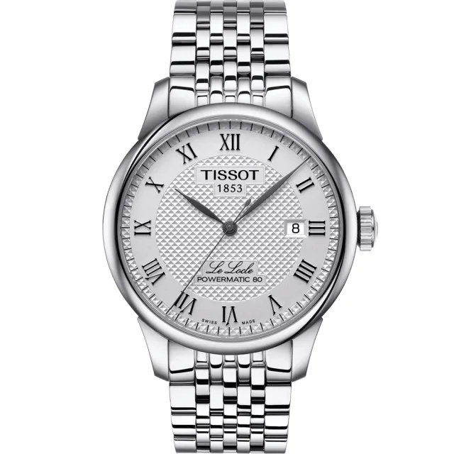 【TISSOT 天梭】Le Locle 力洛克 80小時自動機械男錶-39mm(T0064071103300)