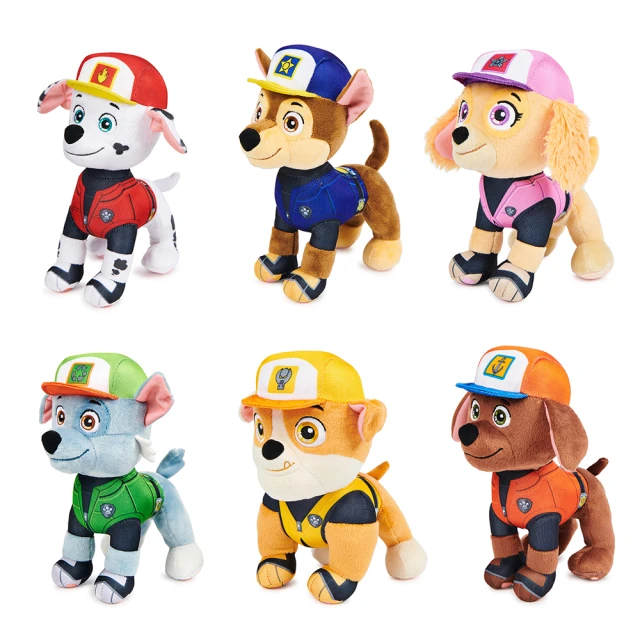 PAW Patrol 汪汪隊立大功 狗狗大卡車隊系列8吋絨毛玩偶(汪汪隊絨毛玩具 毛絨狗狗立姿高約17-23公分)