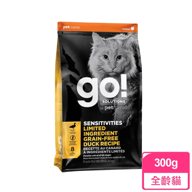 【Go!】全方位貓咪天然糧 300克 皮毛保健/高肉量/低致敏/機能系列(貓糧 貓飼料 挑嘴 全齡貓 寵物食品)