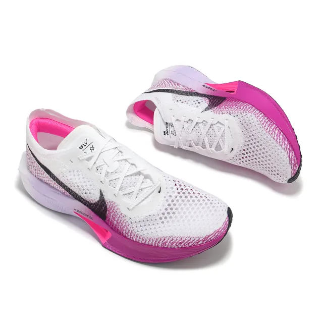 【NIKE 耐吉】競速跑鞋 ZoomX Vaporfly Next% 3 男鞋 白 紫 輕量 碳板 推進(DV4129-104)