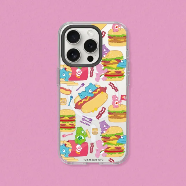 【RHINOSHIELD 犀牛盾】iPhone 14系列 Clear MagSafe兼容 磁吸透明手機殼/美食派對(Care Bears)