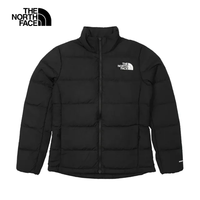 【The North Face 官方旗艦】北面女款黑色Gore-Tex防水防風透氣保暖連帽羽絨內裡三合一外套｜83RU4H0