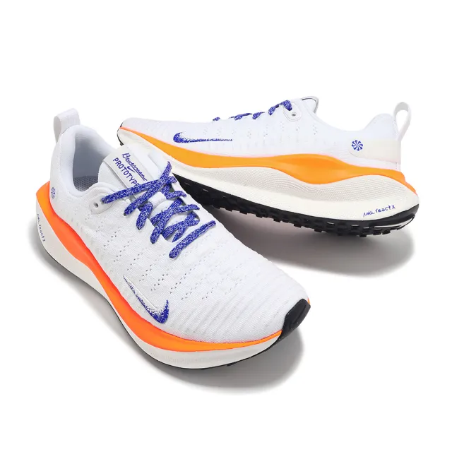 【NIKE 耐吉】防潑水慢跑鞋 Reactx Infinity Run 4 Blueprint 女鞋 巴黎奧運 白 橘(HJ6649-900)