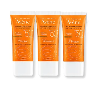【Avene 雅漾官方直營】亮顏防曬乳SPF50+ 30ml_3入組(抗UV/潤色素顏霜/防曬/防曬乳)