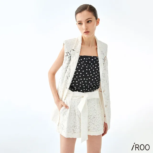 【iROO】綁帶蕾絲短褲