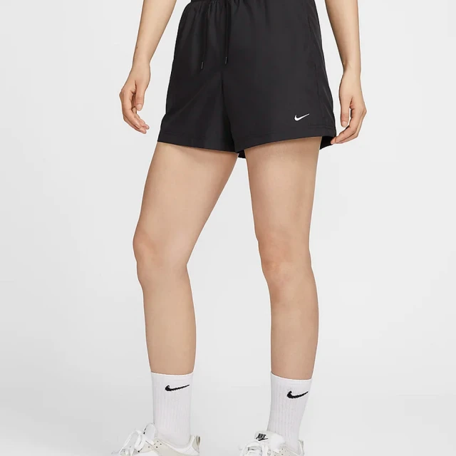 NIKE 耐吉 短褲 運動褲 休閒 寬鬆 女 AS W NSW MR ESSNTL WVN SHORT 黑色(FV7558010)